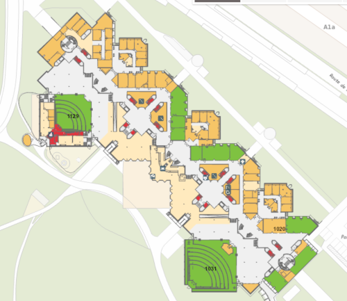 Floor plan of first floor of Anthropole building