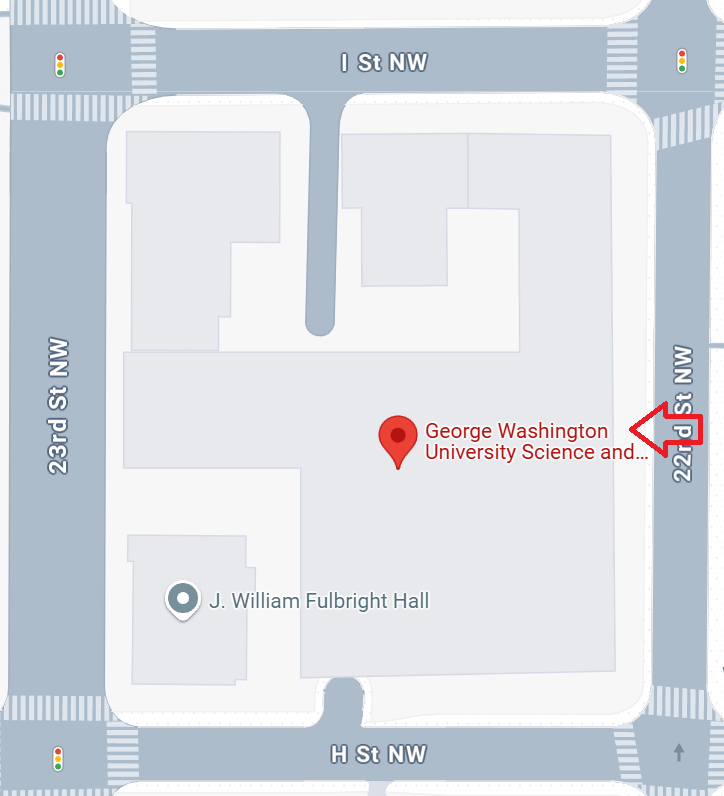 Google map that includes the Science Engineering Hall complex